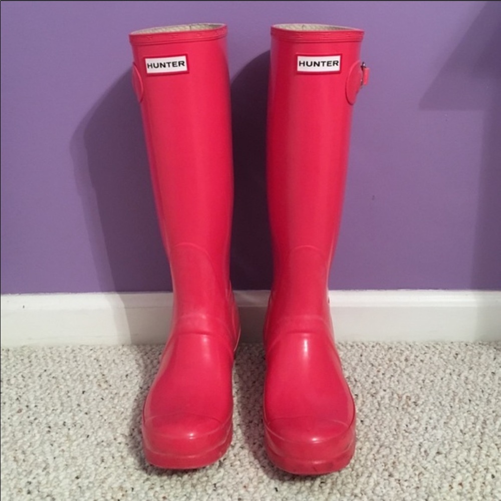 Pink Tall Hunter Rainboots